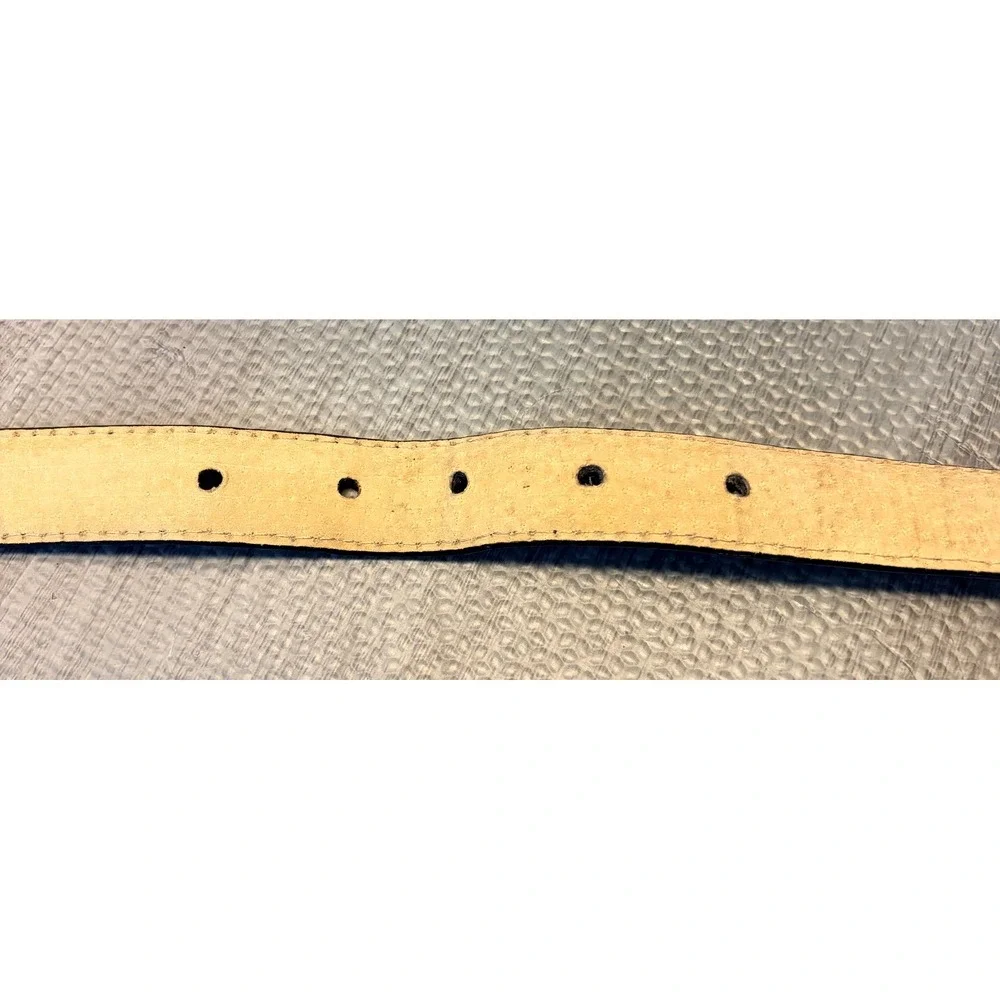 Black Croc Embossed Leather Belt Medium Crystal Rhinestone Western Glam Festival
